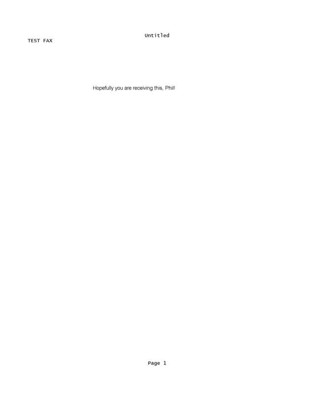 Fax page