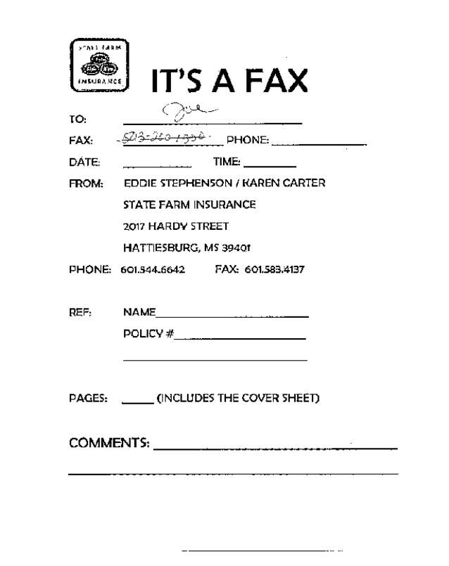 Fax page