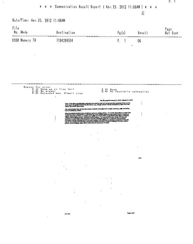 Fax page