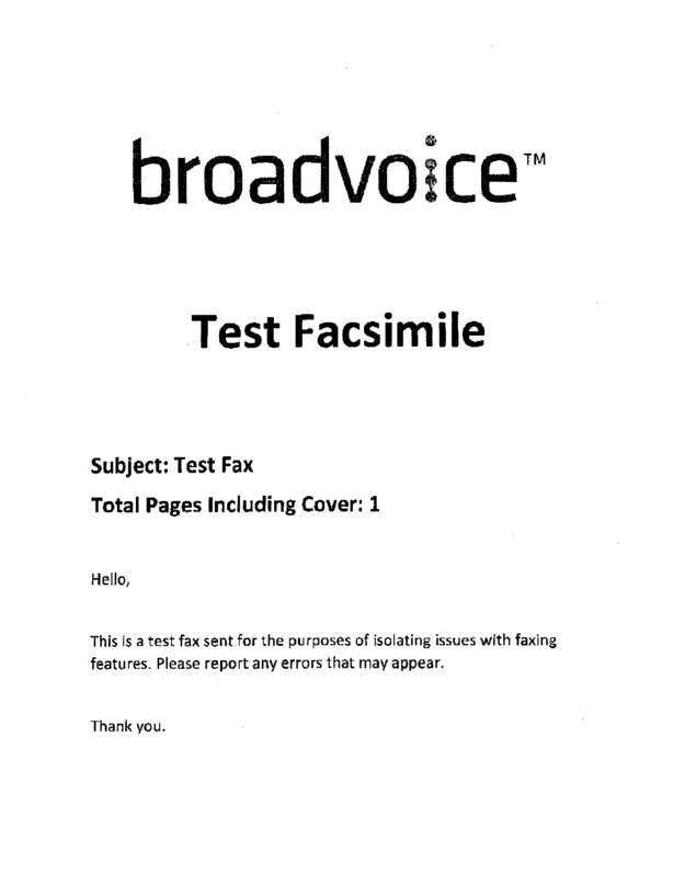 Fax page