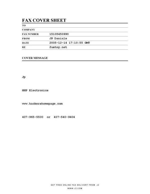 Fax page