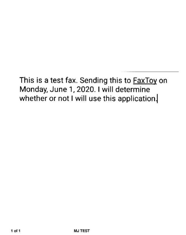 Fax page