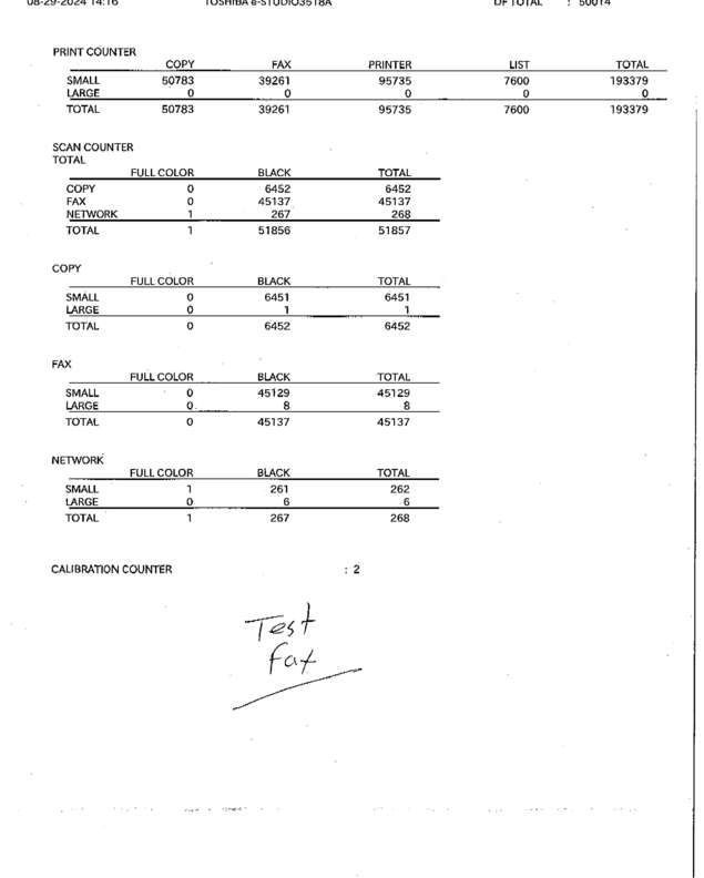 Fax page