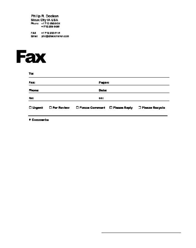 Fax page