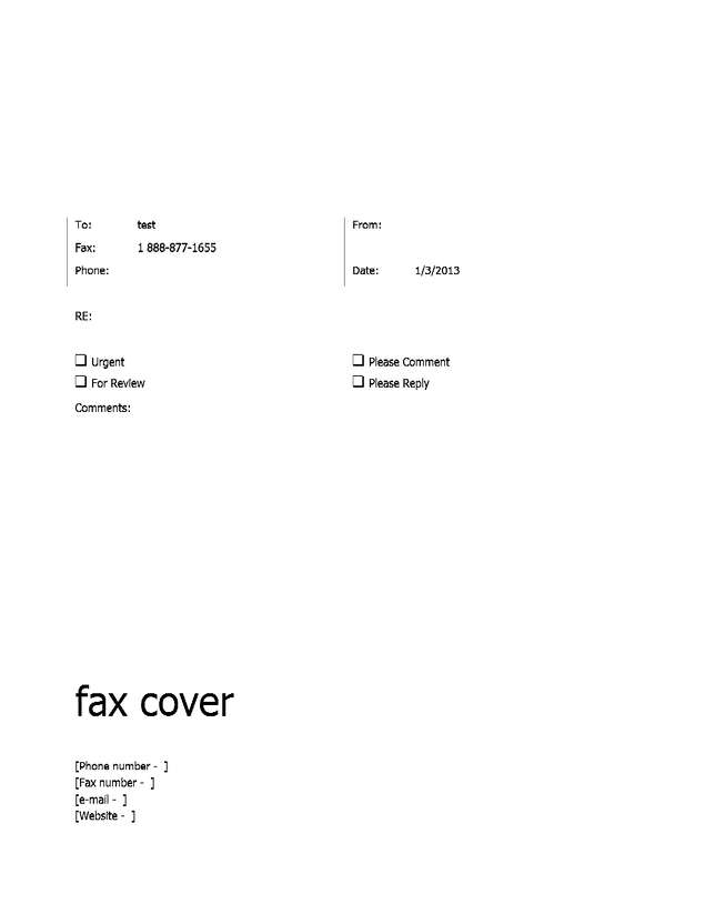 Fax page