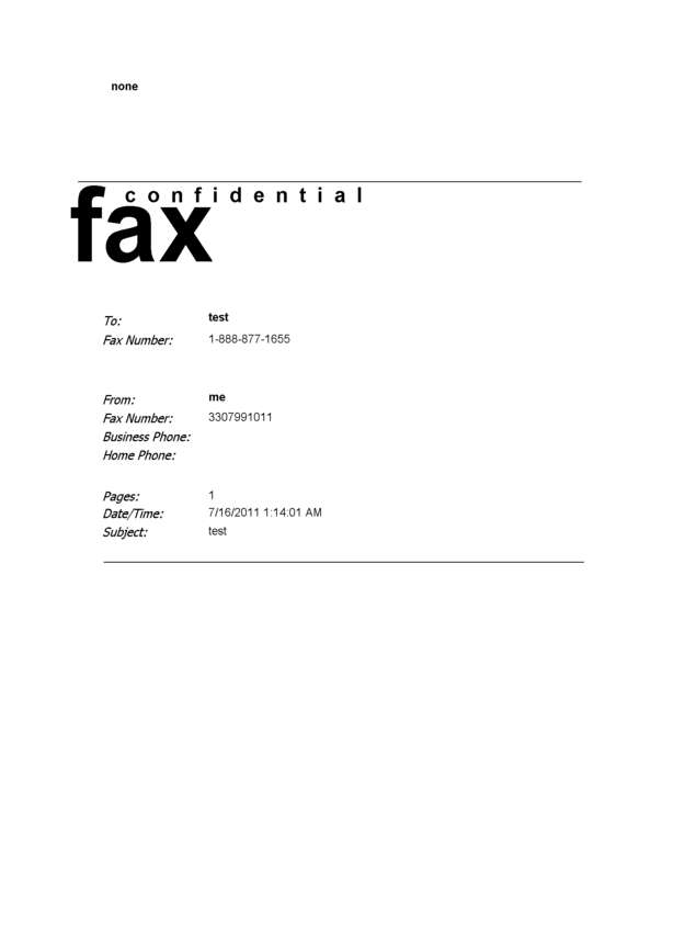 Fax page