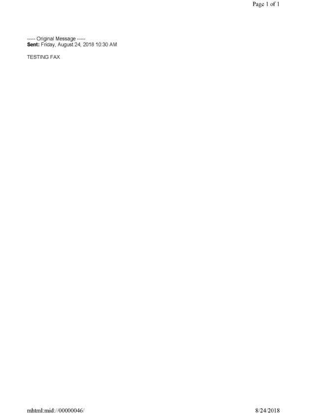 Fax page