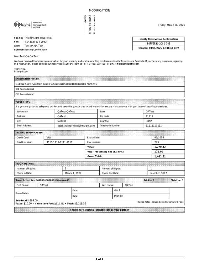 Fax page
