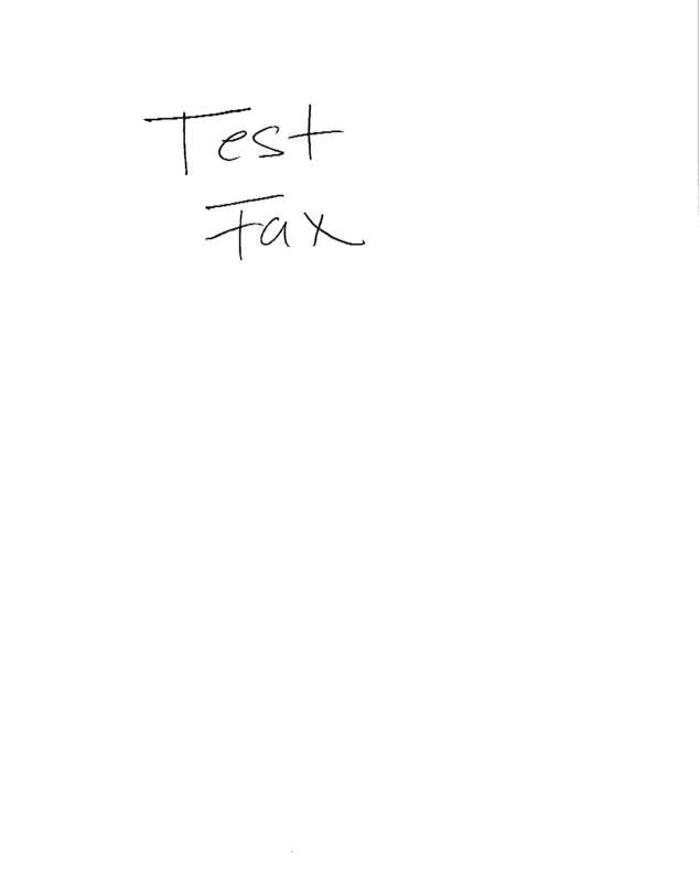 Fax page