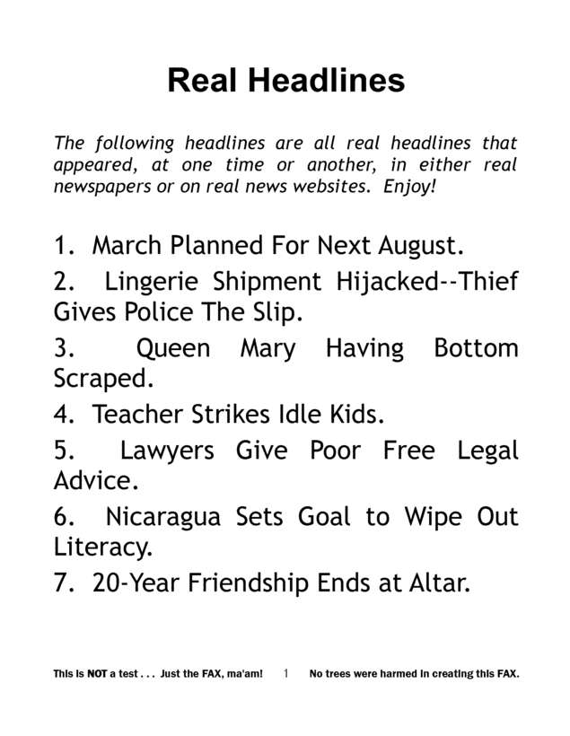 Fax page
