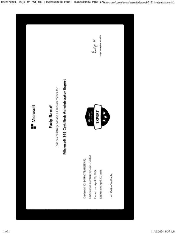 Fax page