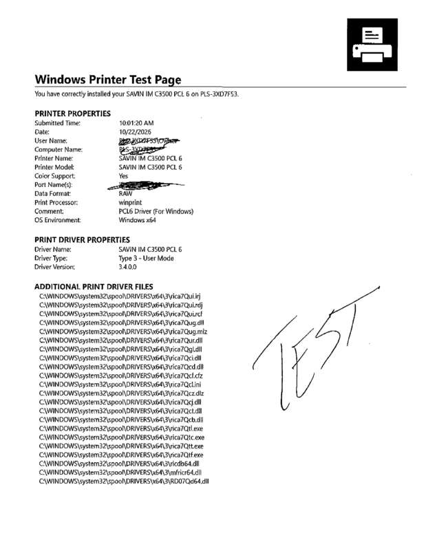 Fax page