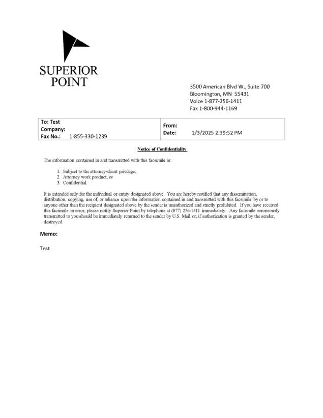 Fax page