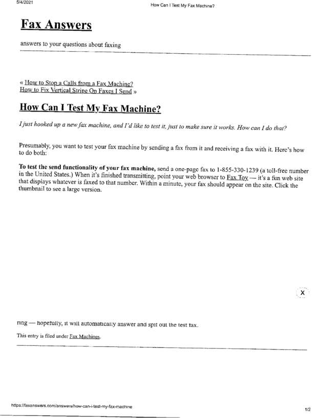 fax page