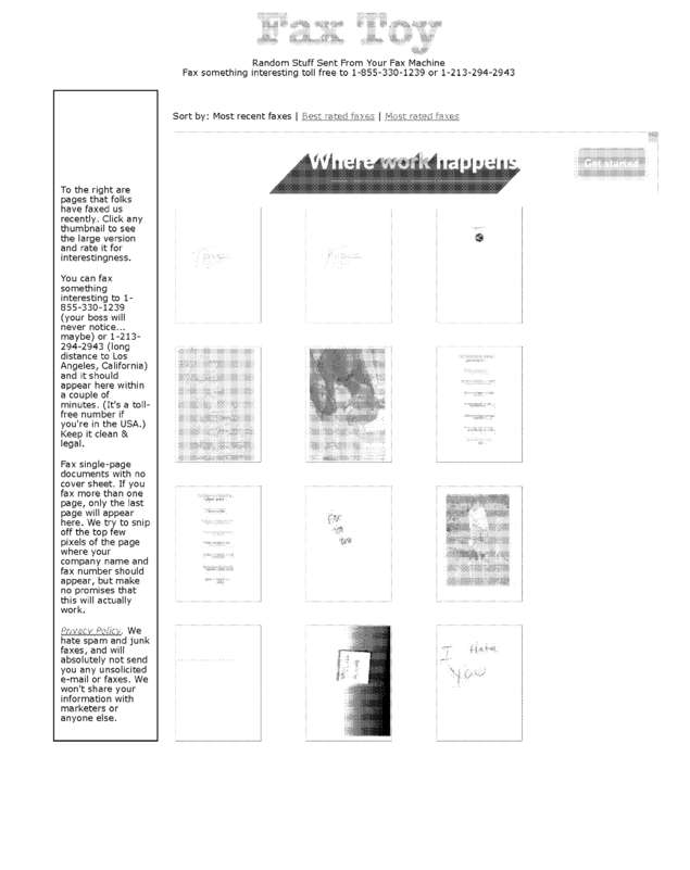 Fax page