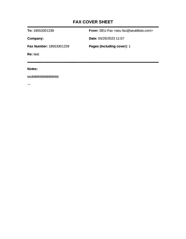 Fax page
