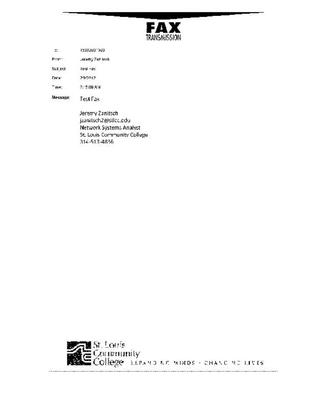 Fax page