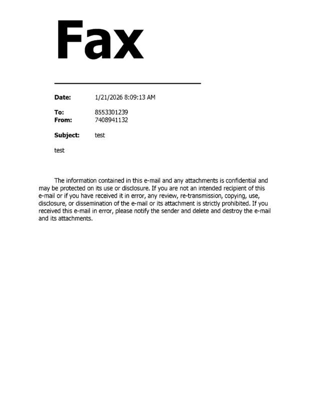 fax page