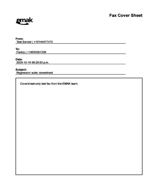Fax page