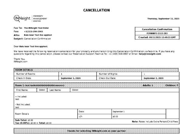 Fax page
