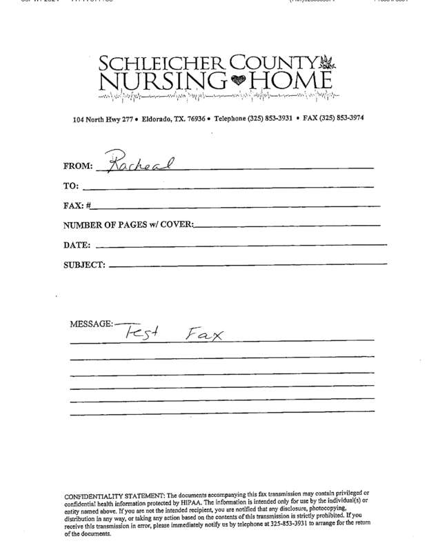 Fax page