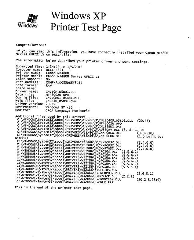 Fax page