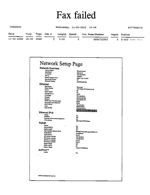 fax page