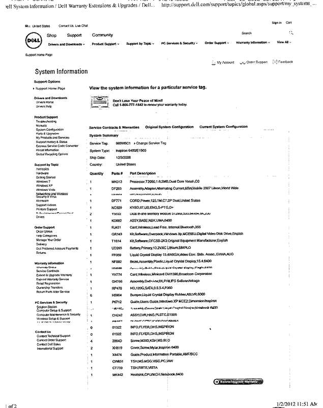 Fax page