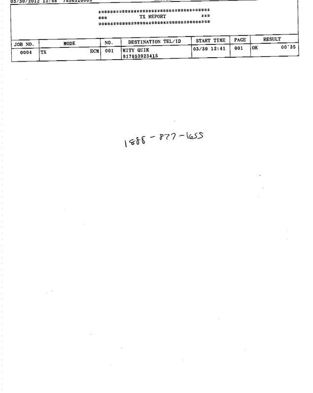 Fax page
