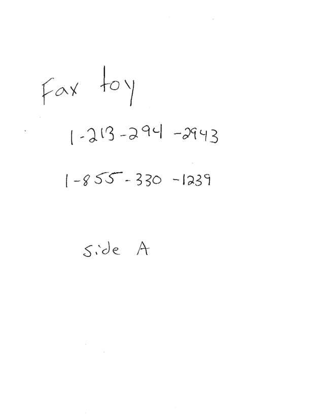 Fax page