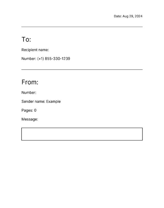 Fax page