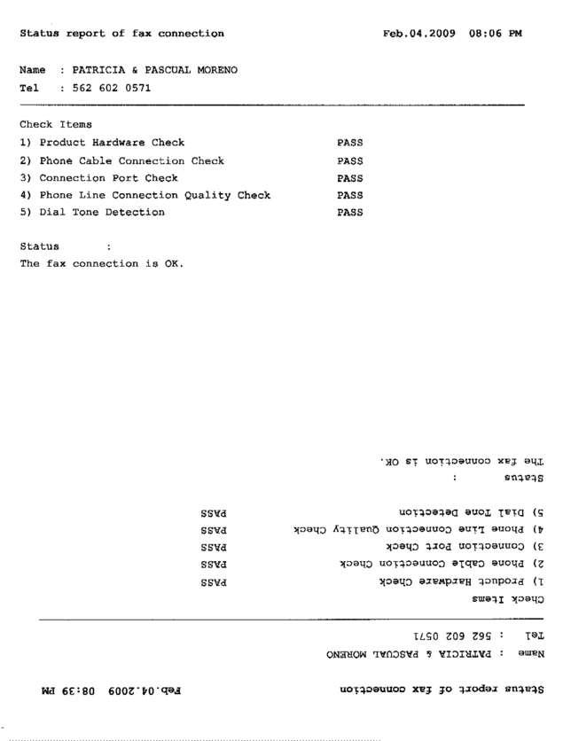 Fax page