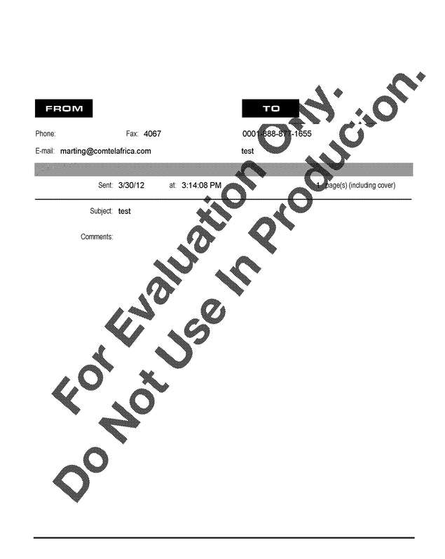 Fax page