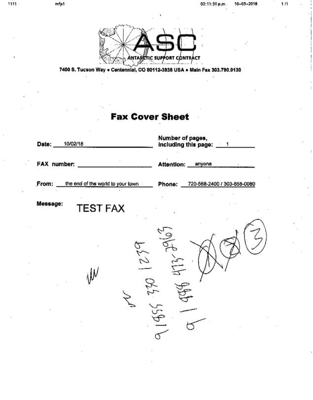 Fax page