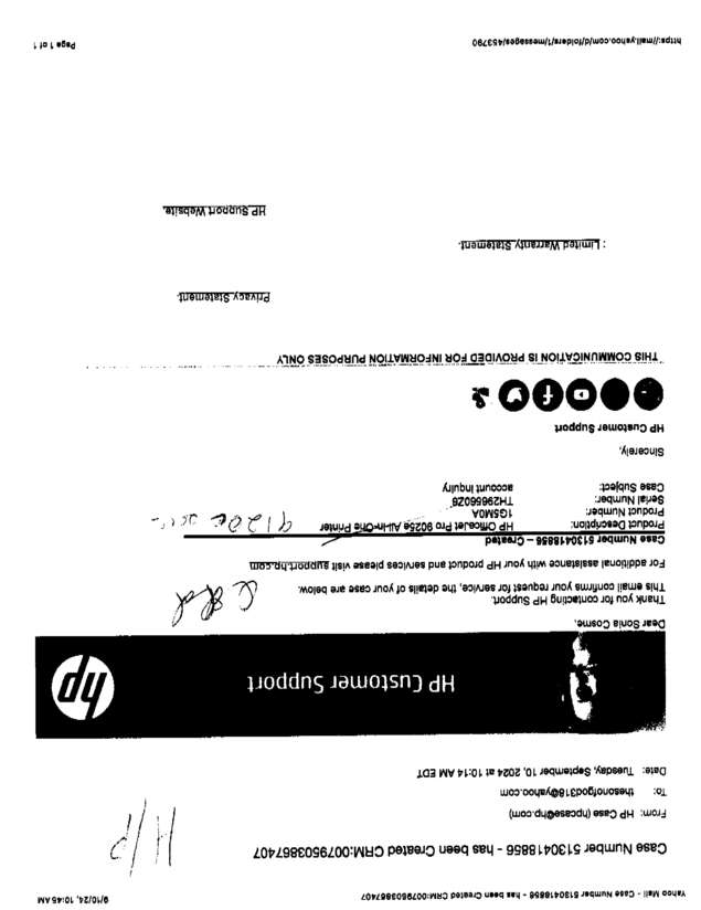 Fax page