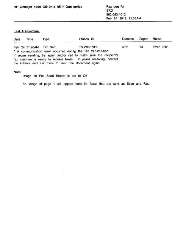 Fax page