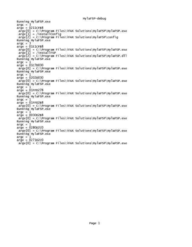 Fax page