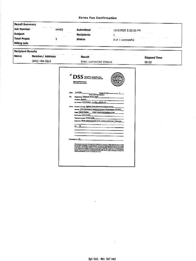Fax page