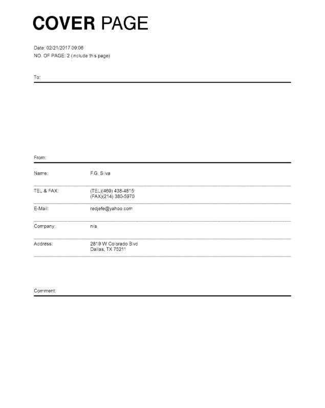 Fax page