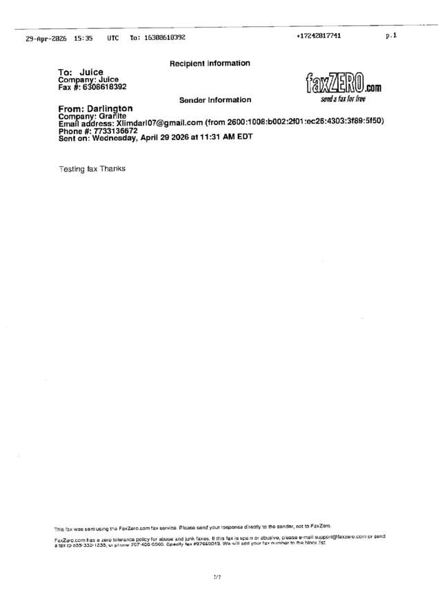 fax page