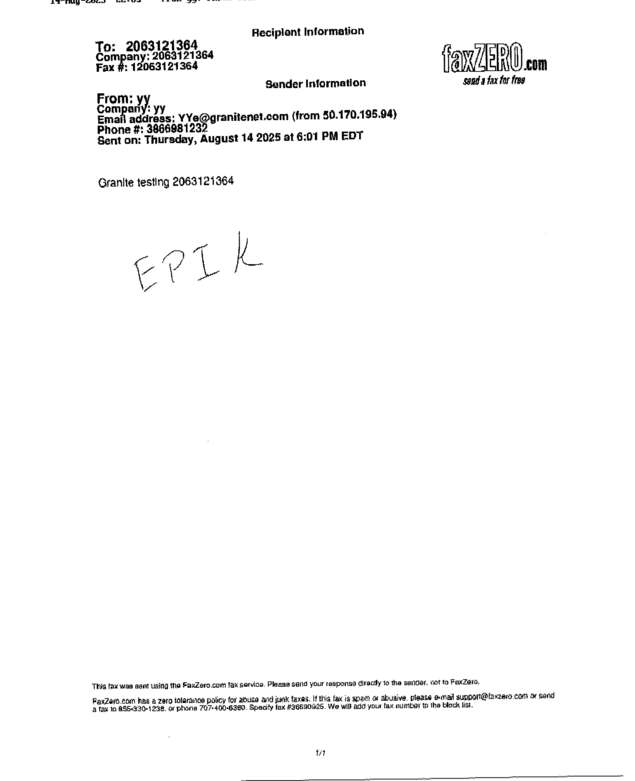 fax page