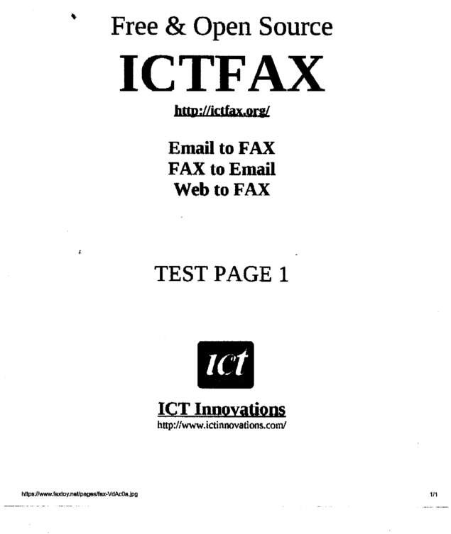 Fax page