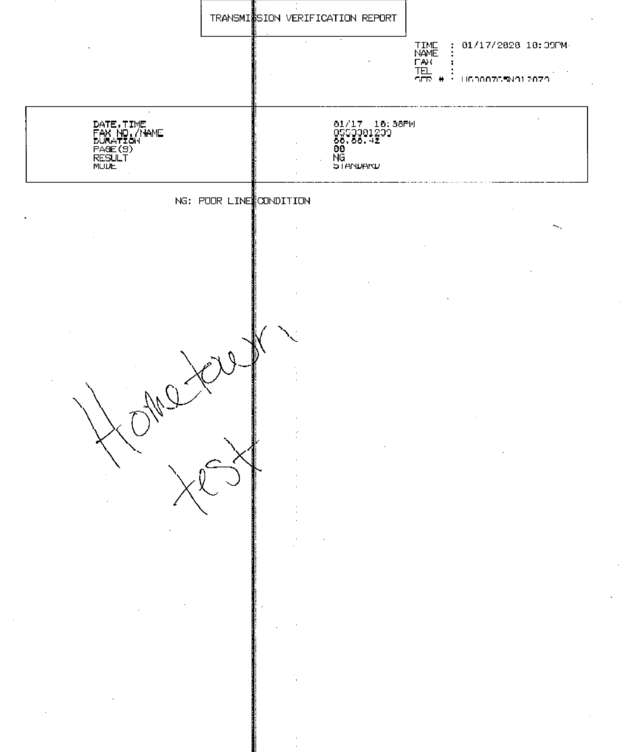 Fax page