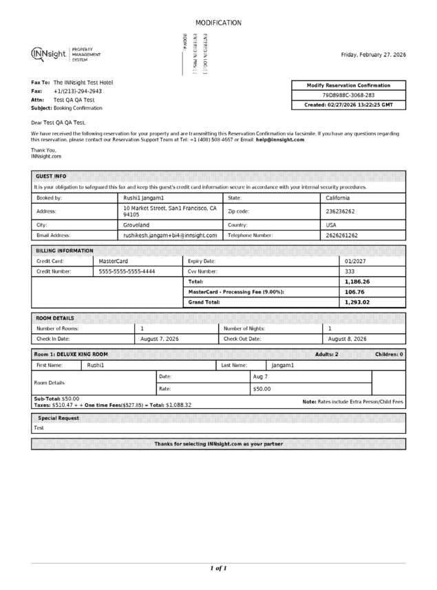 Fax page