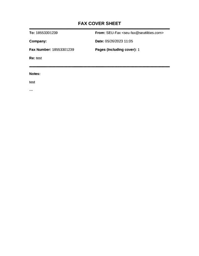 Fax page