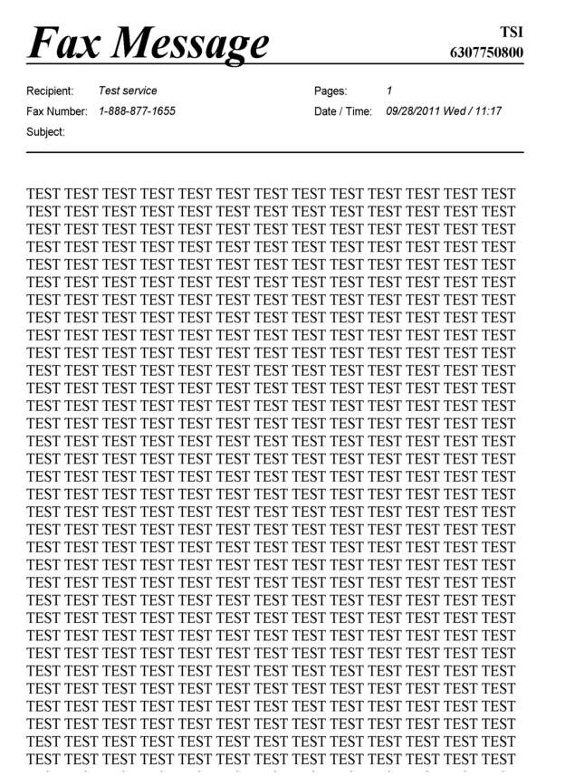 Fax page