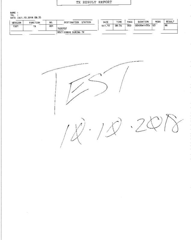 Fax page
