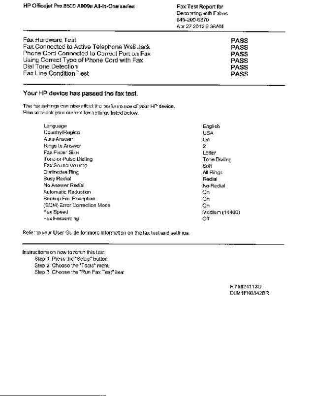 Fax page