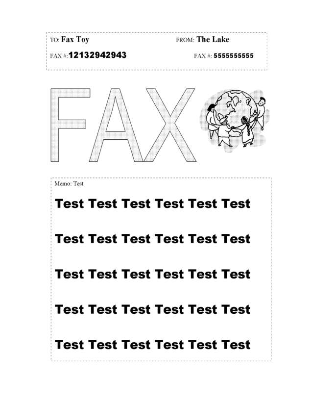 Fax page