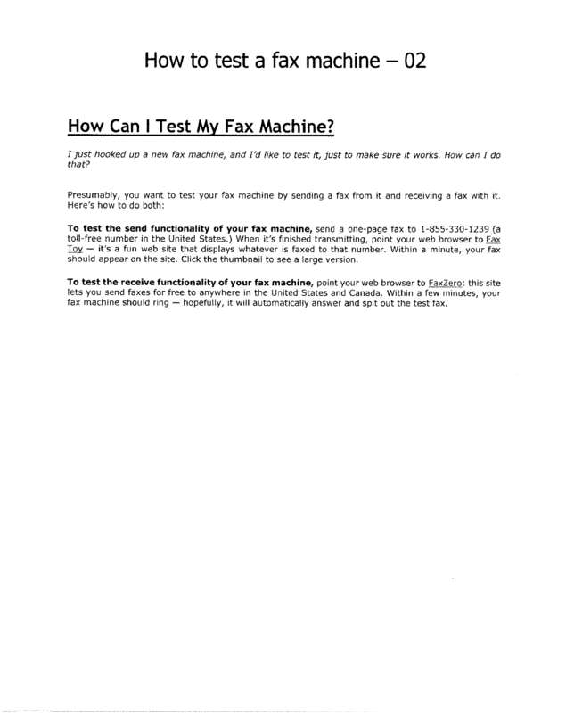 Fax page